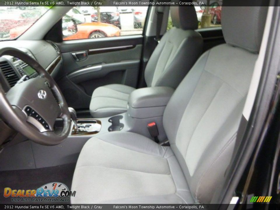 2012 Hyundai Santa Fe SE V6 AWD Twilight Black / Gray Photo #15