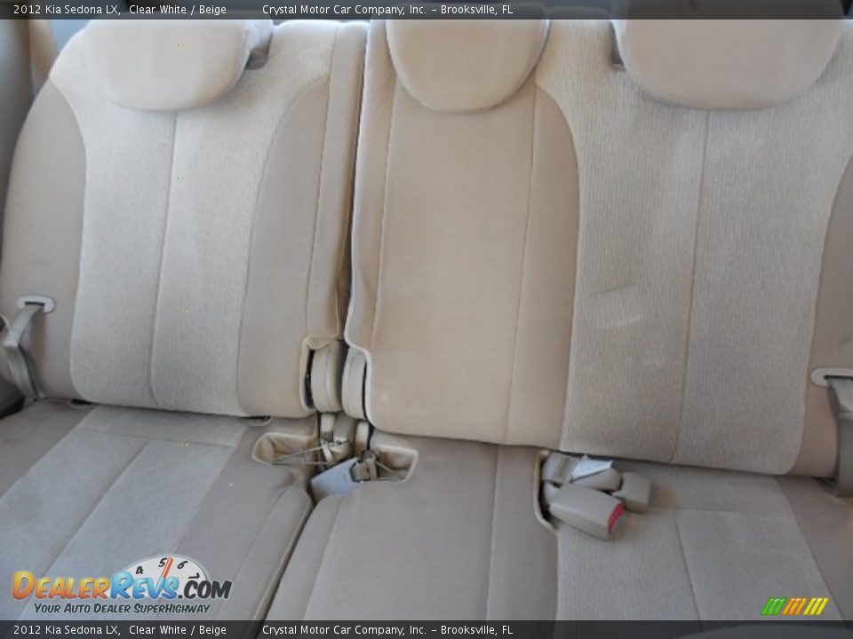 2012 Kia Sedona LX Clear White / Beige Photo #6