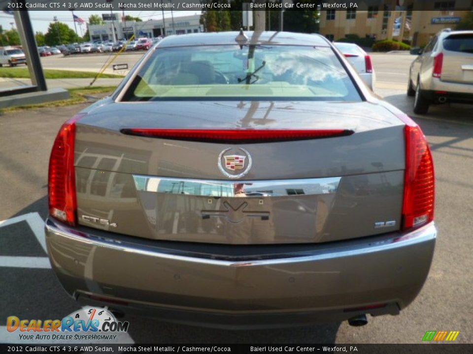 2012 Cadillac CTS 4 3.6 AWD Sedan Mocha Steel Metallic / Cashmere/Cocoa Photo #5