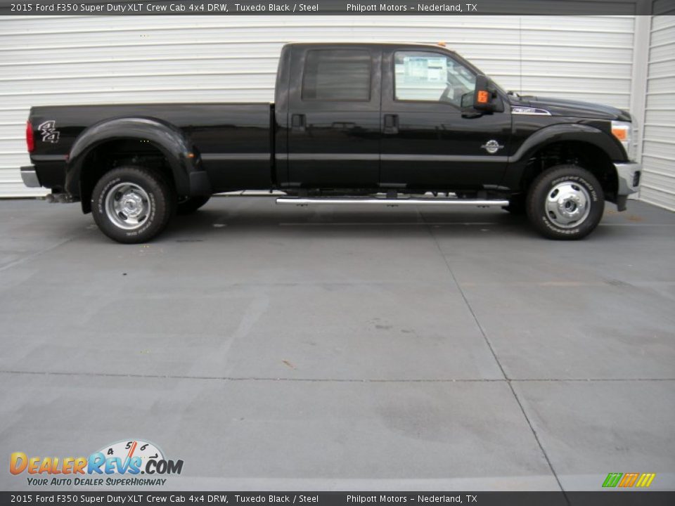 Tuxedo Black 2015 Ford F350 Super Duty XLT Crew Cab 4x4 DRW Photo #3