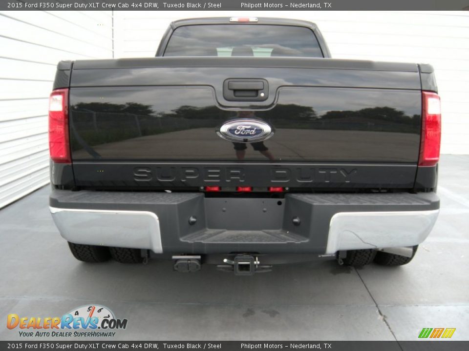 2015 Ford F350 Super Duty XLT Crew Cab 4x4 DRW Tuxedo Black / Steel Photo #5