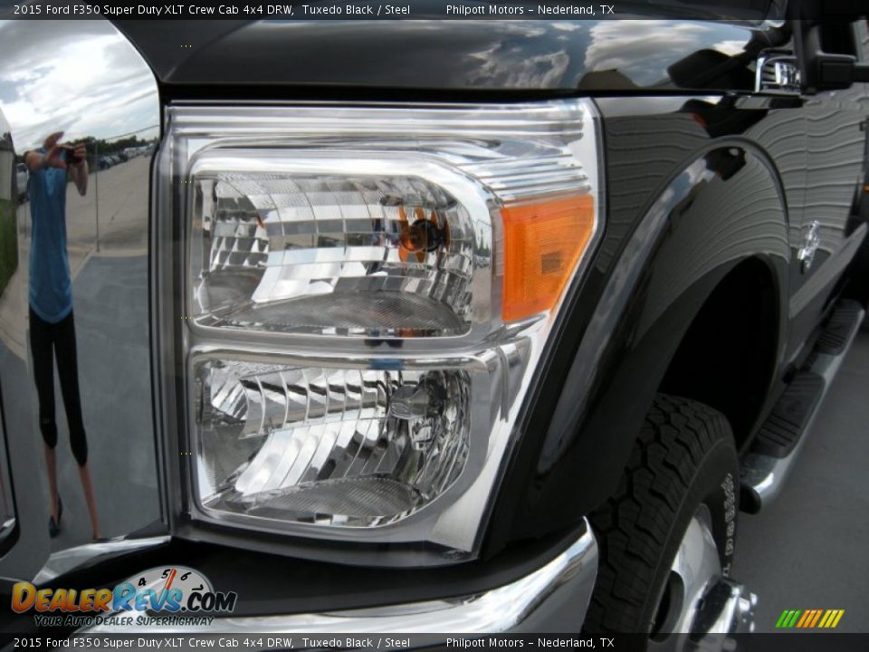 2015 Ford F350 Super Duty XLT Crew Cab 4x4 DRW Tuxedo Black / Steel Photo #9