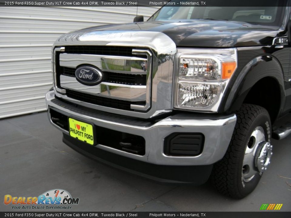 2015 Ford F350 Super Duty XLT Crew Cab 4x4 DRW Tuxedo Black / Steel Photo #10