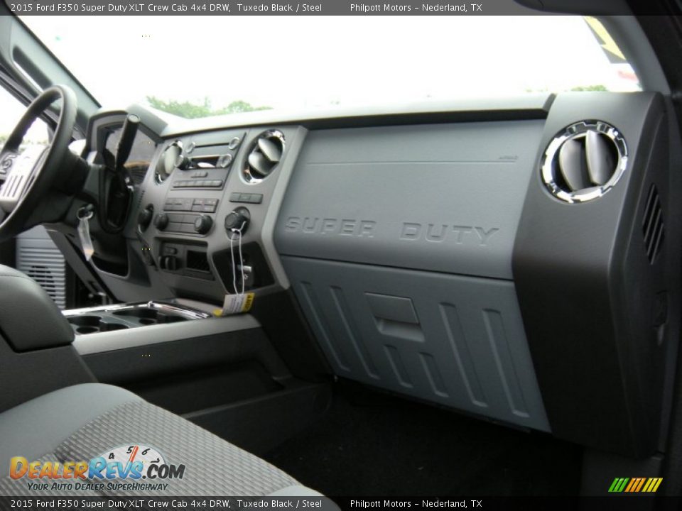 2015 Ford F350 Super Duty XLT Crew Cab 4x4 DRW Tuxedo Black / Steel Photo #20