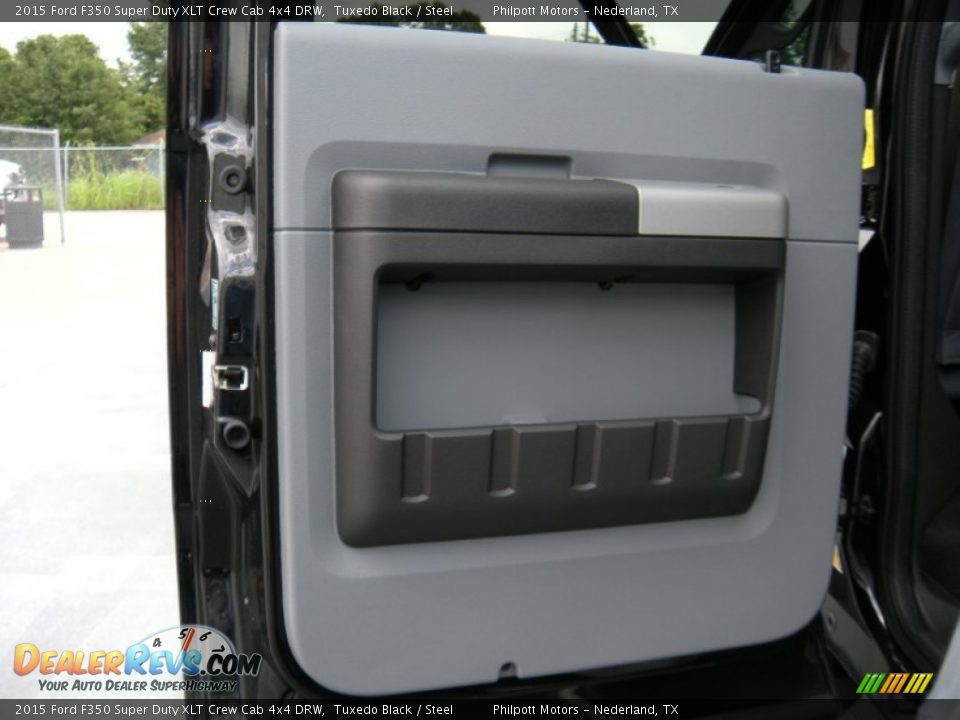 2015 Ford F350 Super Duty XLT Crew Cab 4x4 DRW Tuxedo Black / Steel Photo #22