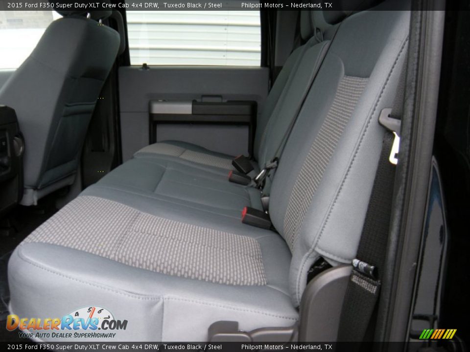 2015 Ford F350 Super Duty XLT Crew Cab 4x4 DRW Tuxedo Black / Steel Photo #23