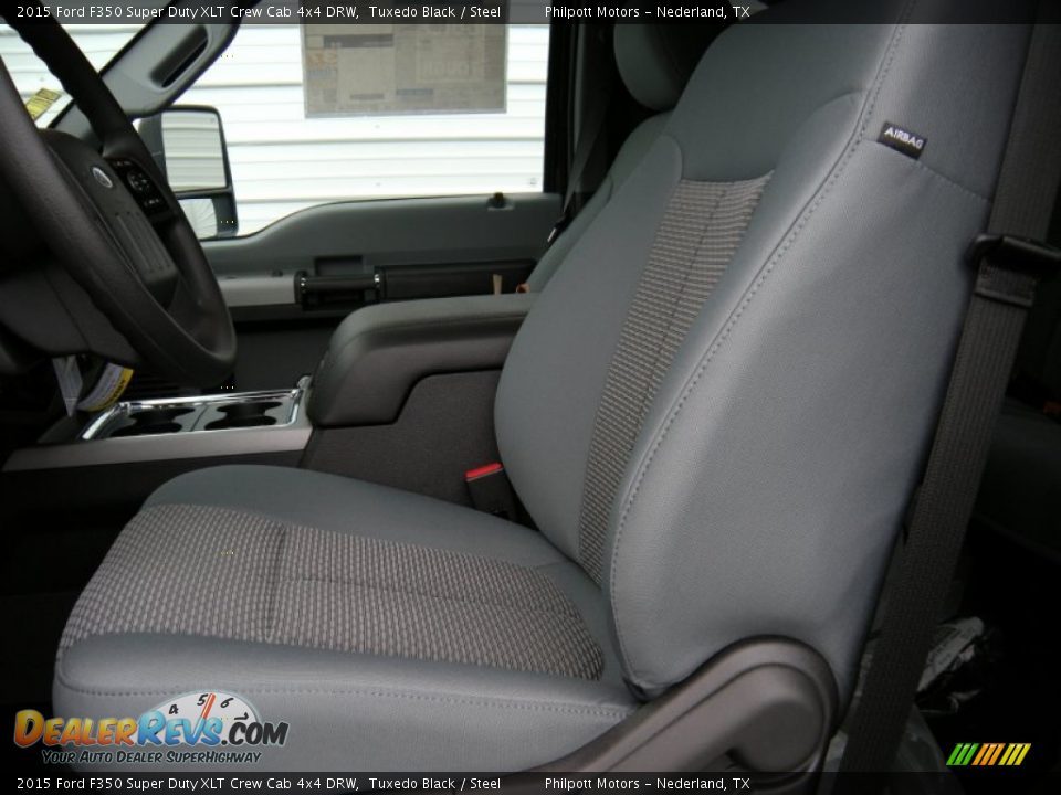 2015 Ford F350 Super Duty XLT Crew Cab 4x4 DRW Tuxedo Black / Steel Photo #26