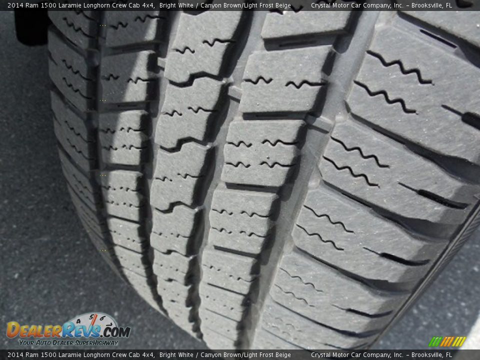 2014 Ram 1500 Laramie Longhorn Crew Cab 4x4 Bright White / Canyon Brown/Light Frost Beige Photo #15