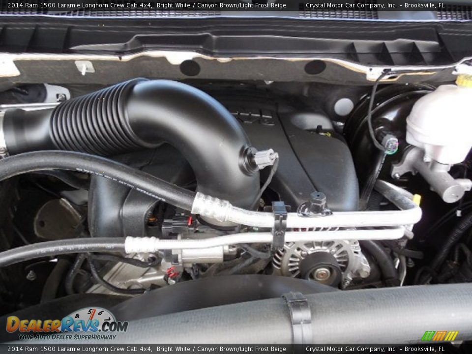 2014 Ram 1500 Laramie Longhorn Crew Cab 4x4 Bright White / Canyon Brown/Light Frost Beige Photo #16