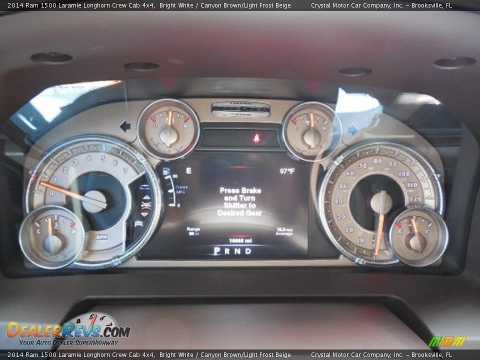 2014 Ram 1500 Laramie Longhorn Crew Cab 4x4 Bright White / Canyon Brown/Light Frost Beige Photo #18