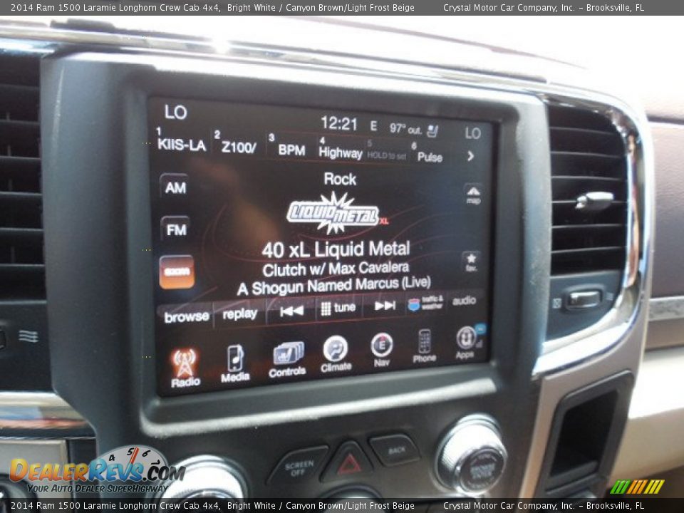 2014 Ram 1500 Laramie Longhorn Crew Cab 4x4 Bright White / Canyon Brown/Light Frost Beige Photo #19