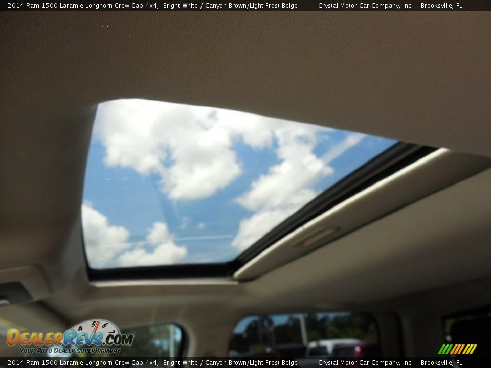 2014 Ram 1500 Laramie Longhorn Crew Cab 4x4 Bright White / Canyon Brown/Light Frost Beige Photo #22