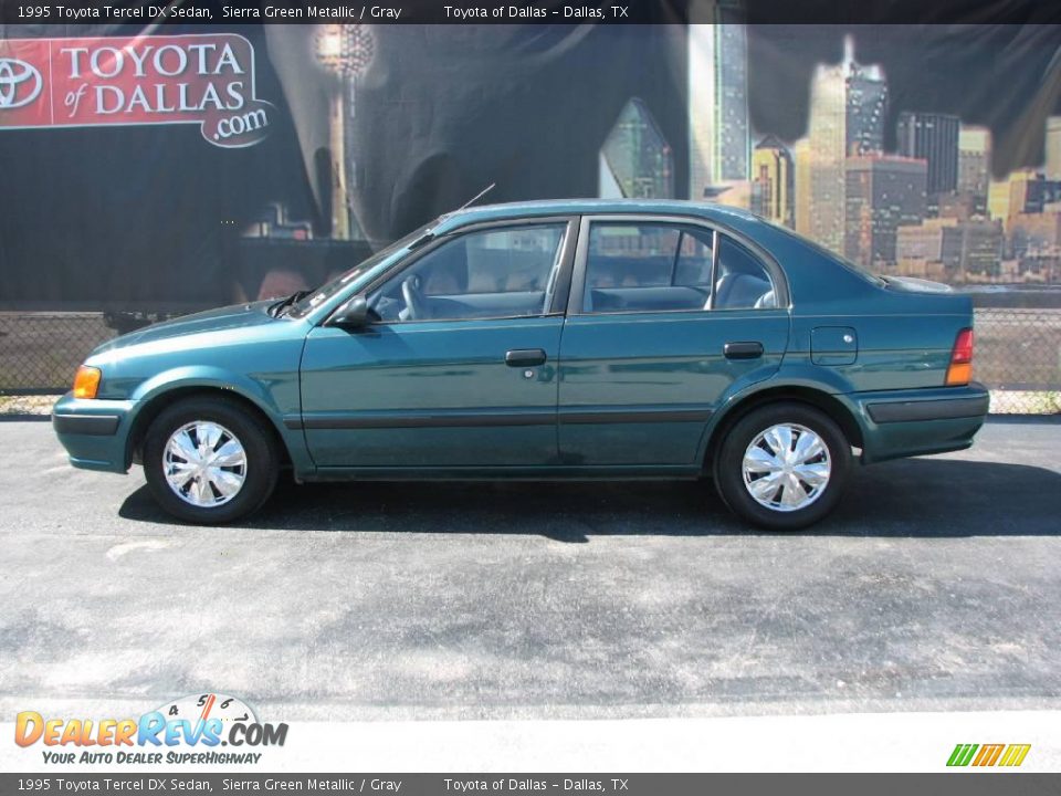 1995 Toyota Tercel DX Sedan Sierra Green Metallic / Gray Photo #1