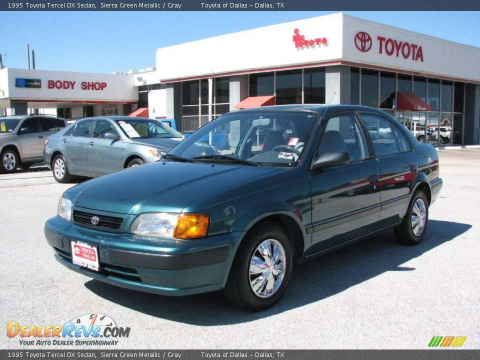 1995 Toyota Tercel DX Sedan Sierra Green Metallic / Gray Photo #2