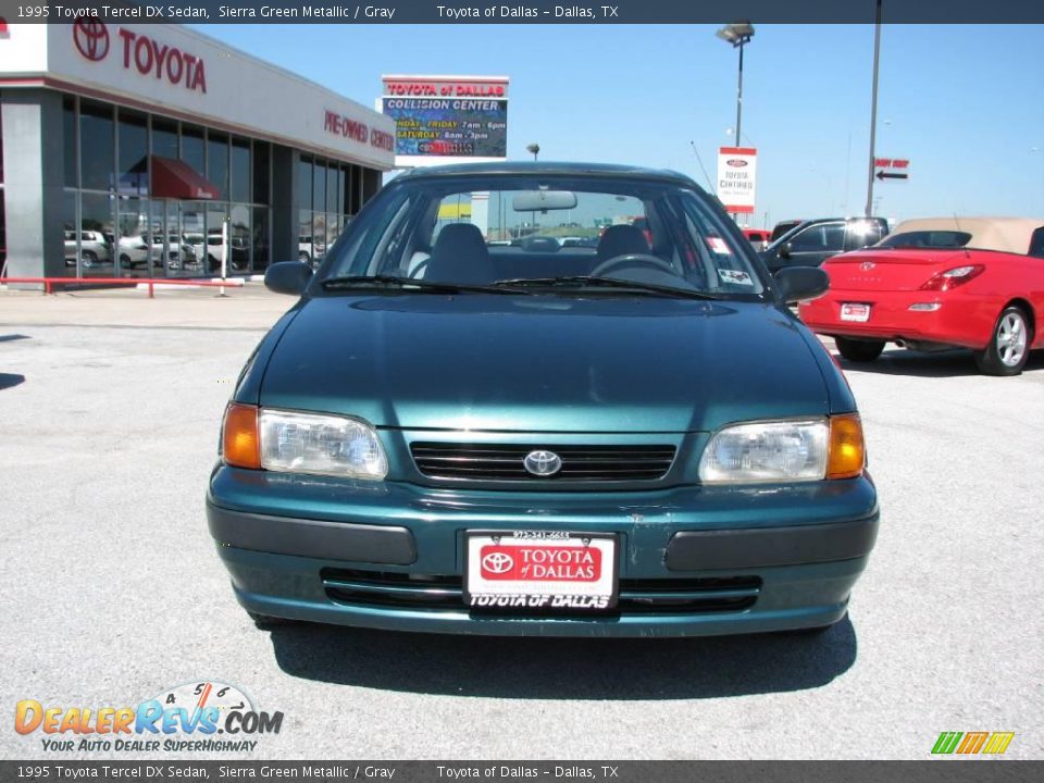 1995 Toyota Tercel DX Sedan Sierra Green Metallic / Gray Photo #3