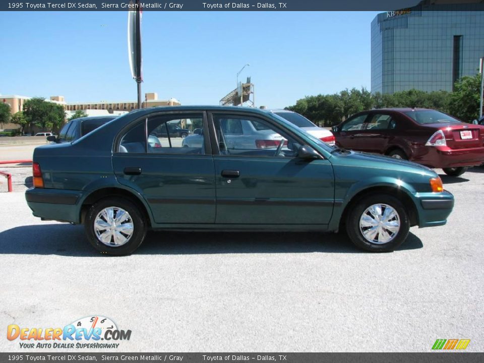 1995 Toyota Tercel DX Sedan Sierra Green Metallic / Gray Photo #5