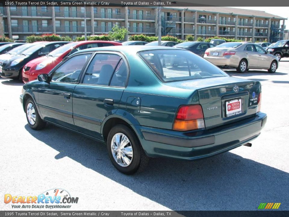 1995 Toyota Tercel DX Sedan Sierra Green Metallic / Gray Photo #8