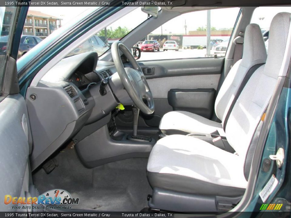 1995 Toyota Tercel DX Sedan Sierra Green Metallic / Gray Photo #9
