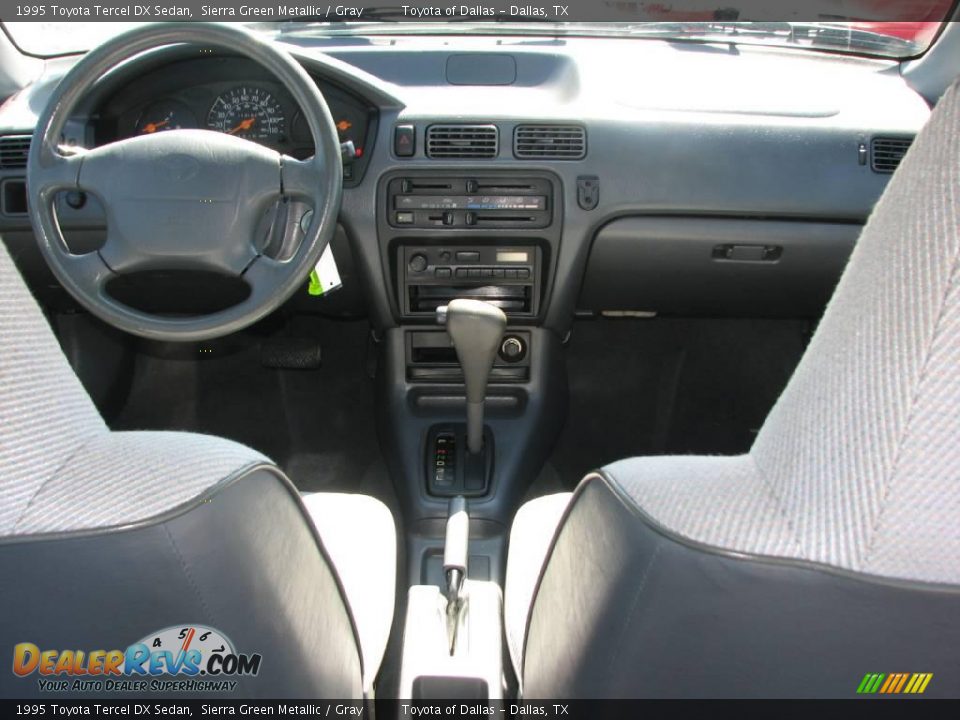 1995 Toyota Tercel DX Sedan Sierra Green Metallic / Gray Photo #12