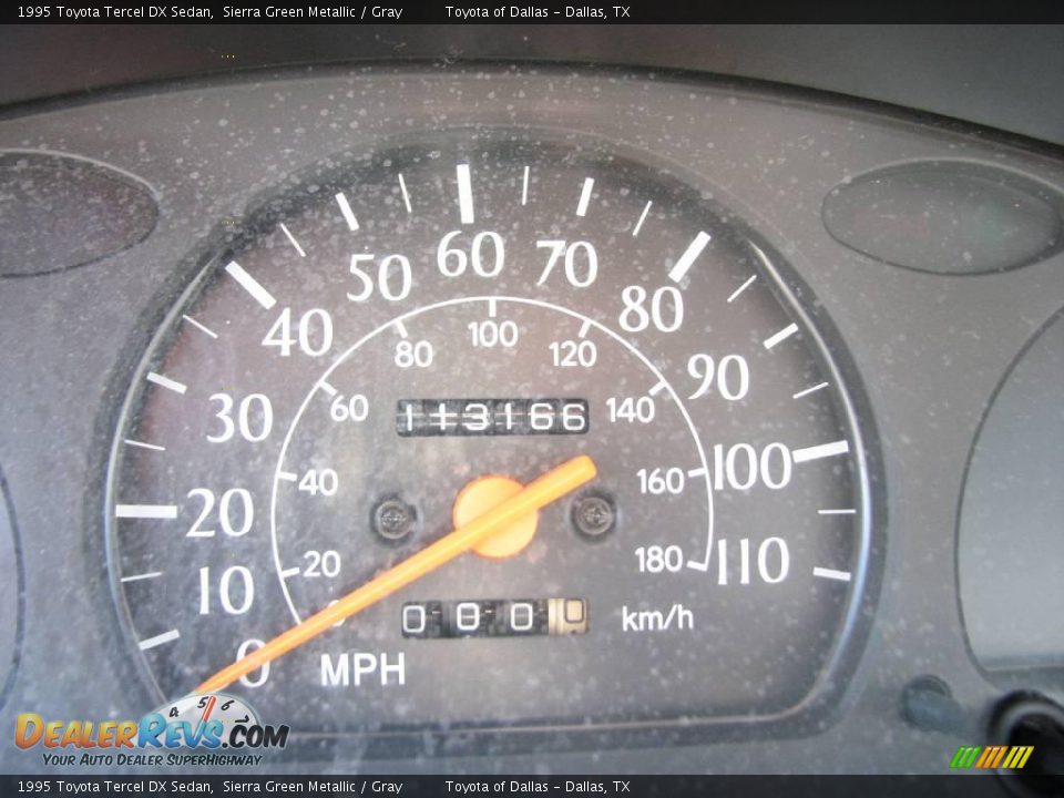 1995 Toyota Tercel DX Sedan Sierra Green Metallic / Gray Photo #14