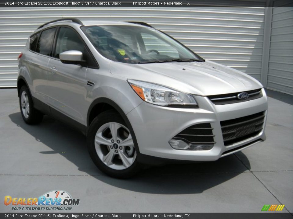 2014 Ford Escape SE 1.6L EcoBoost Ingot Silver / Charcoal Black Photo #2