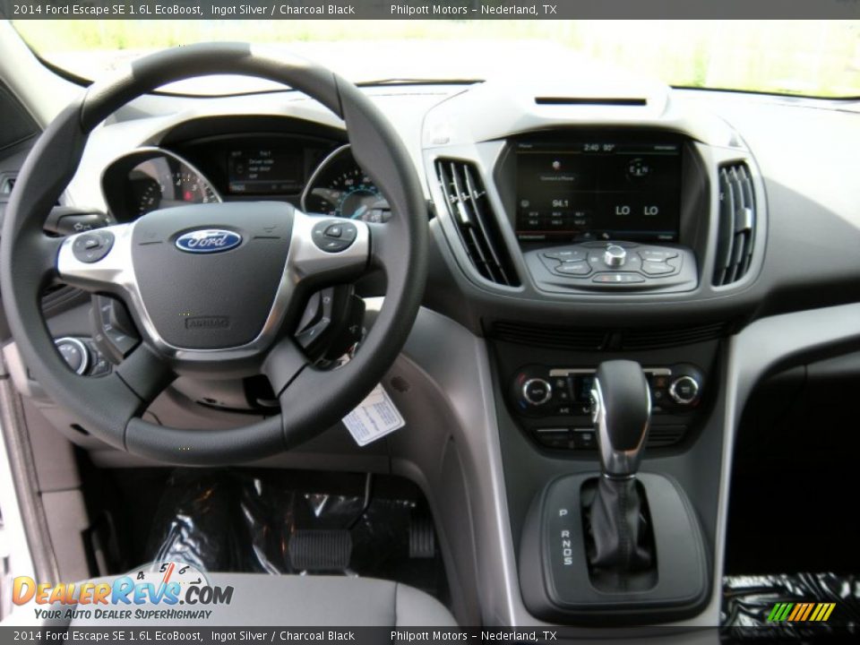 2014 Ford Escape SE 1.6L EcoBoost Ingot Silver / Charcoal Black Photo #24