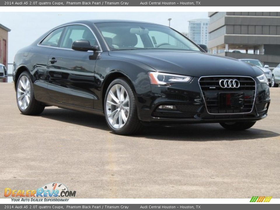 2014 Audi A5 2.0T quattro Coupe Phantom Black Pearl / Titanium Gray Photo #1