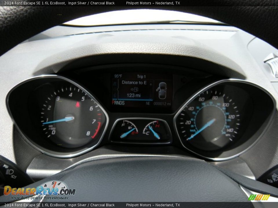 2014 Ford Escape SE 1.6L EcoBoost Ingot Silver / Charcoal Black Photo #30