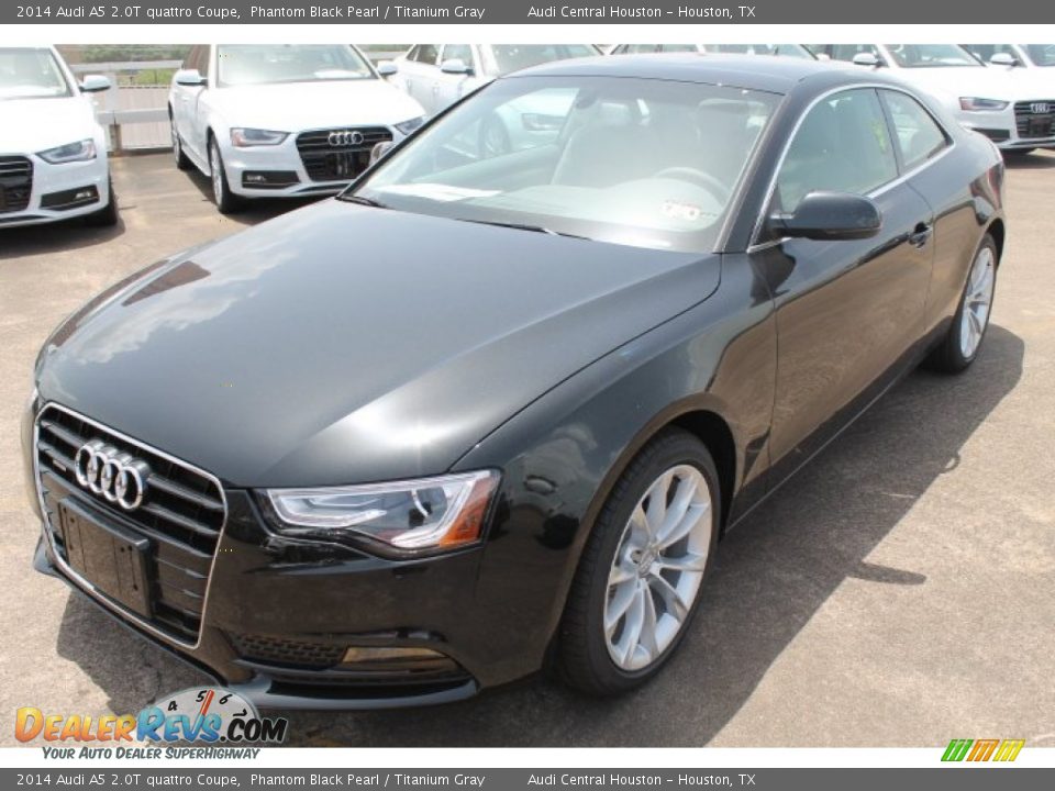 2014 Audi A5 2.0T quattro Coupe Phantom Black Pearl / Titanium Gray Photo #3