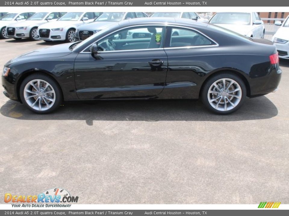 2014 Audi A5 2.0T quattro Coupe Phantom Black Pearl / Titanium Gray Photo #5