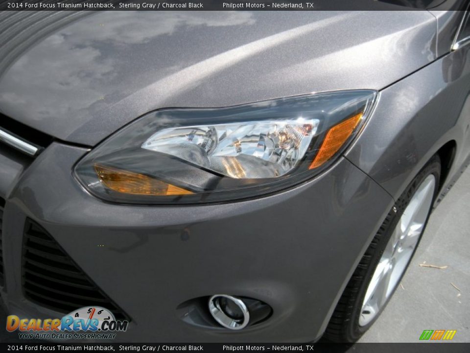 2014 Ford Focus Titanium Hatchback Sterling Gray / Charcoal Black Photo #9