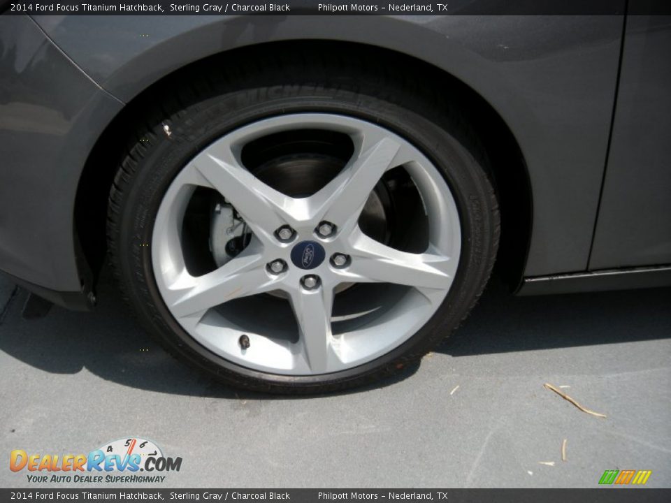 2014 Ford Focus Titanium Hatchback Sterling Gray / Charcoal Black Photo #11