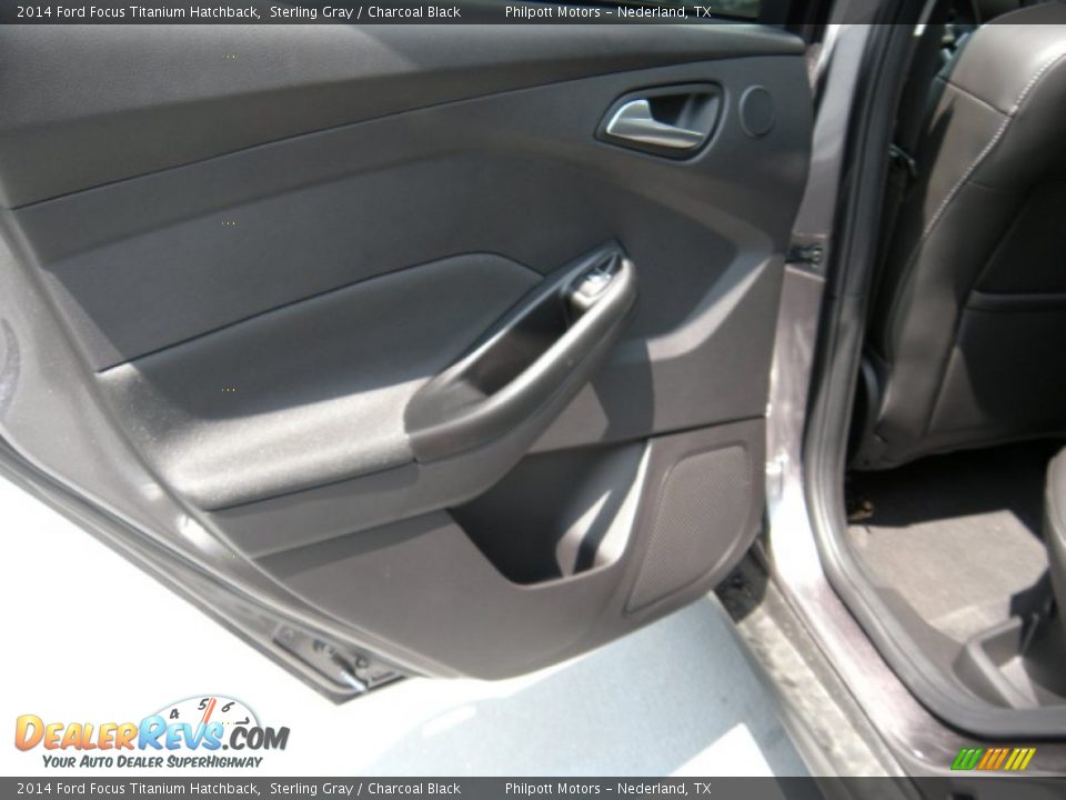 2014 Ford Focus Titanium Hatchback Sterling Gray / Charcoal Black Photo #16