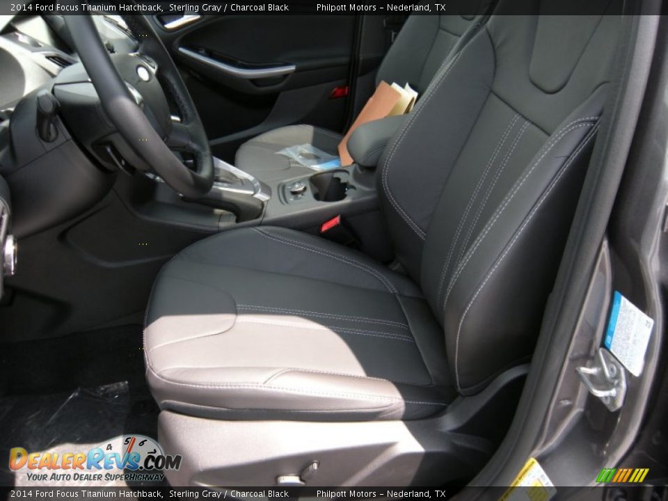 2014 Ford Focus Titanium Hatchback Sterling Gray / Charcoal Black Photo #20