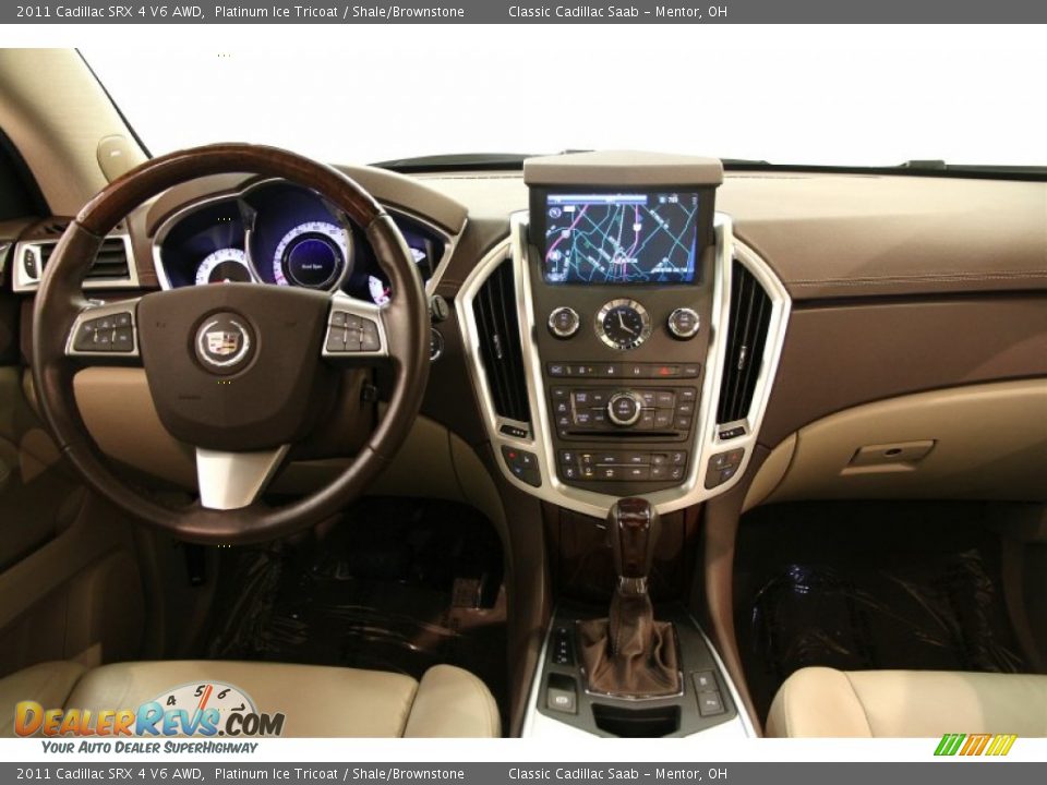 2011 Cadillac SRX 4 V6 AWD Platinum Ice Tricoat / Shale/Brownstone Photo #32
