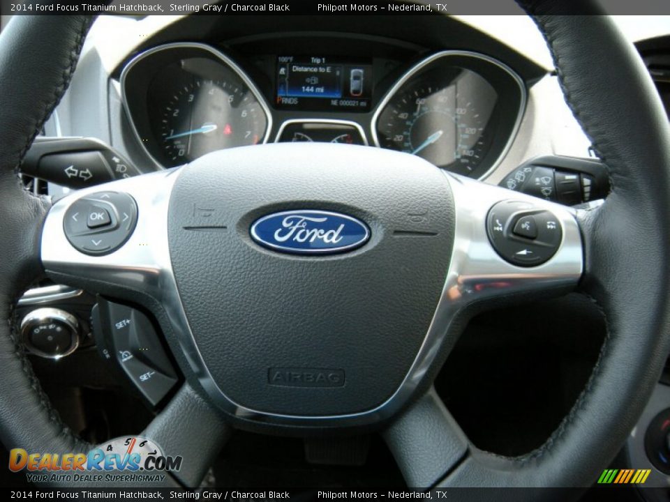 2014 Ford Focus Titanium Hatchback Sterling Gray / Charcoal Black Photo #30