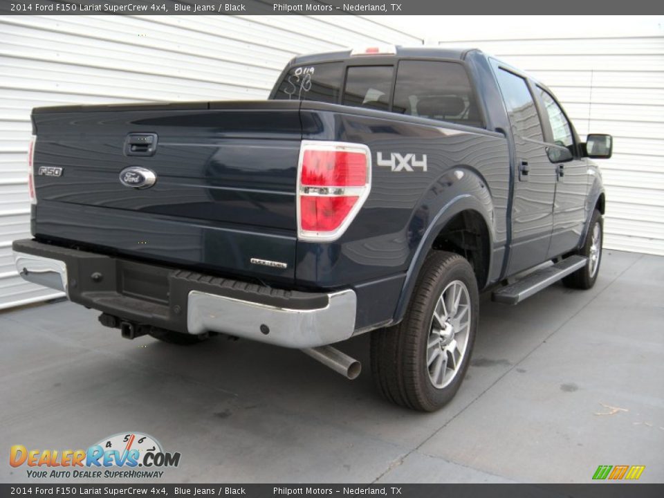 2014 Ford F150 Lariat SuperCrew 4x4 Blue Jeans / Black Photo #4