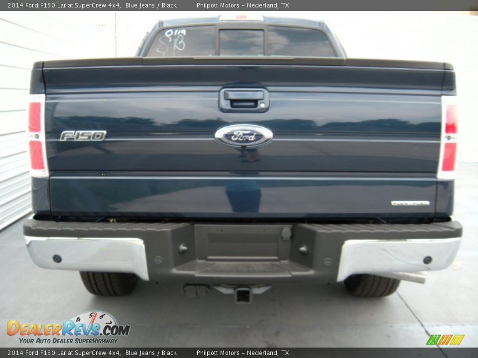 2014 Ford F150 Lariat SuperCrew 4x4 Blue Jeans / Black Photo #5