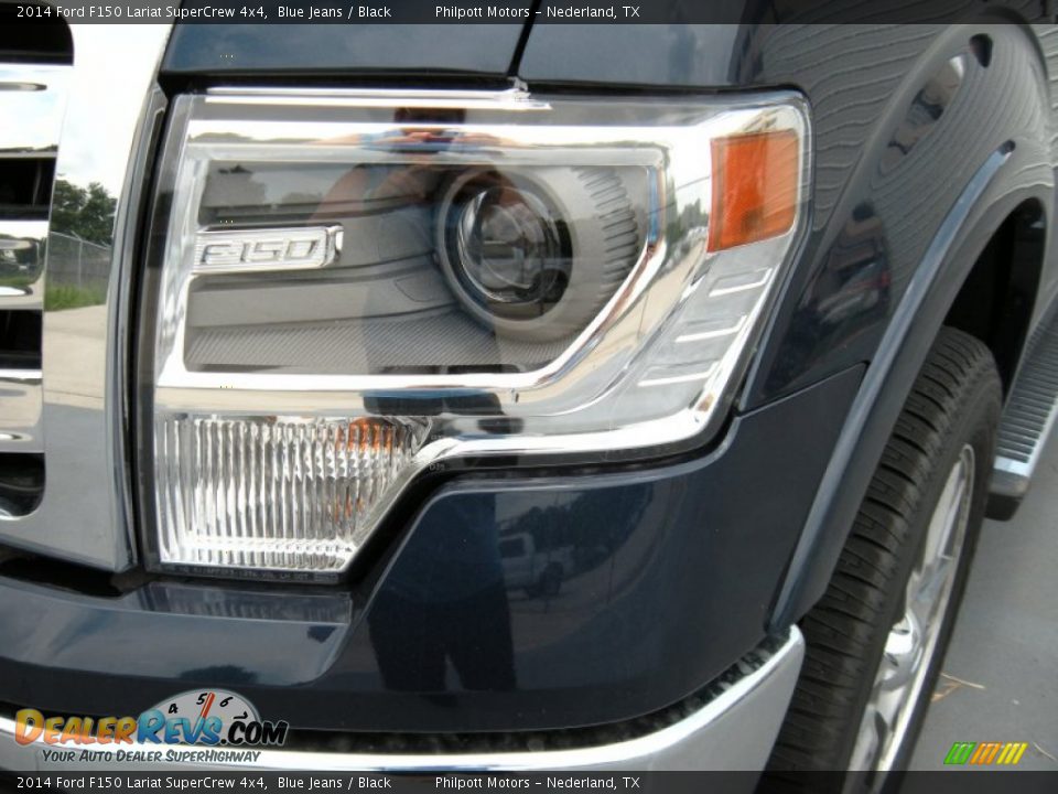2014 Ford F150 Lariat SuperCrew 4x4 Blue Jeans / Black Photo #9