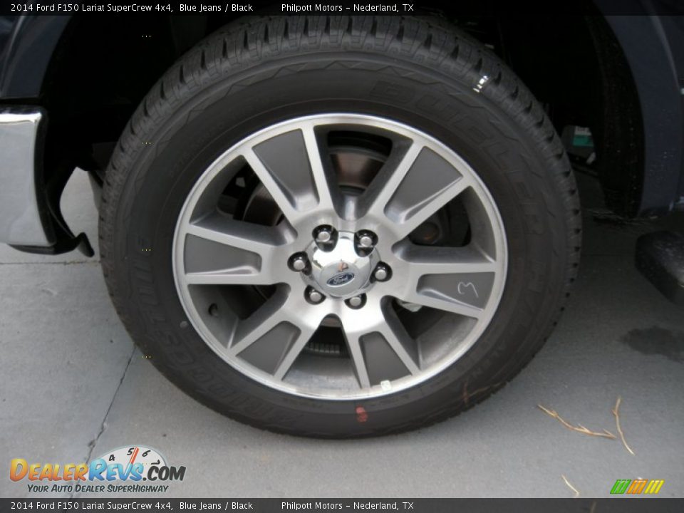 2014 Ford F150 Lariat SuperCrew 4x4 Blue Jeans / Black Photo #11