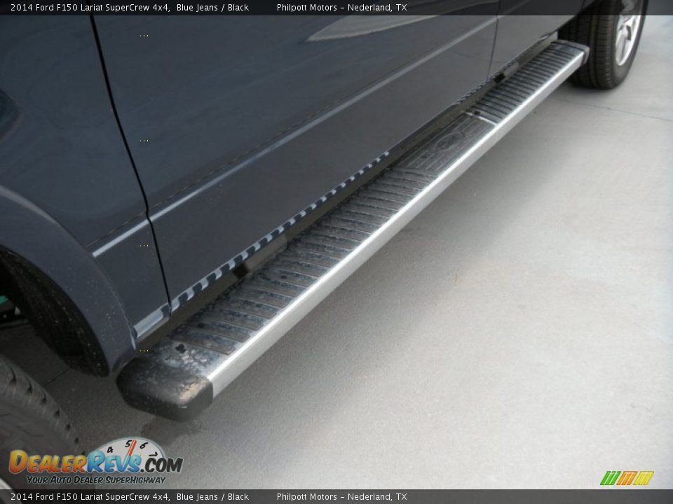 2014 Ford F150 Lariat SuperCrew 4x4 Blue Jeans / Black Photo #12