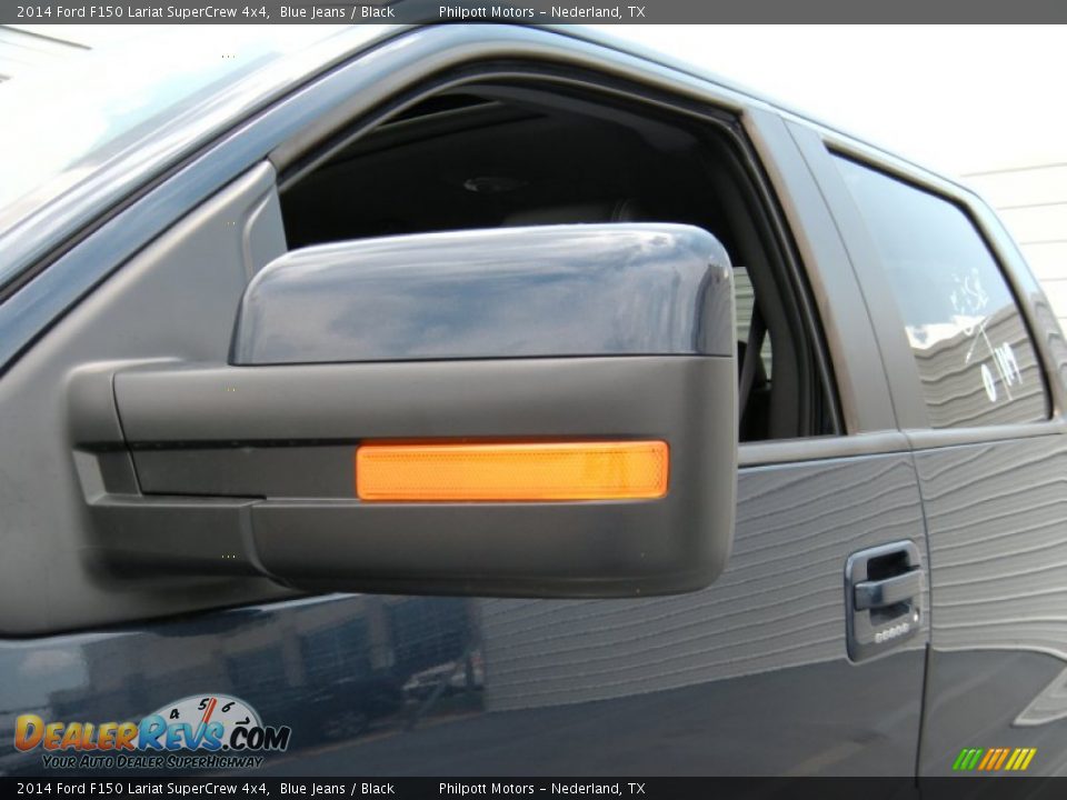 2014 Ford F150 Lariat SuperCrew 4x4 Blue Jeans / Black Photo #13
