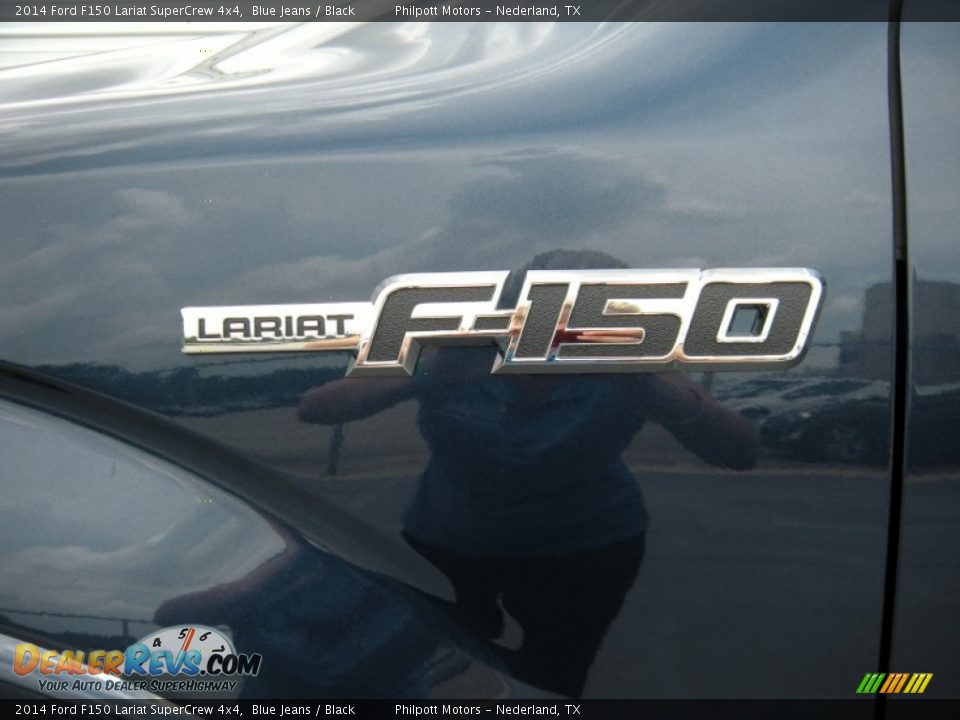 2014 Ford F150 Lariat SuperCrew 4x4 Blue Jeans / Black Photo #14