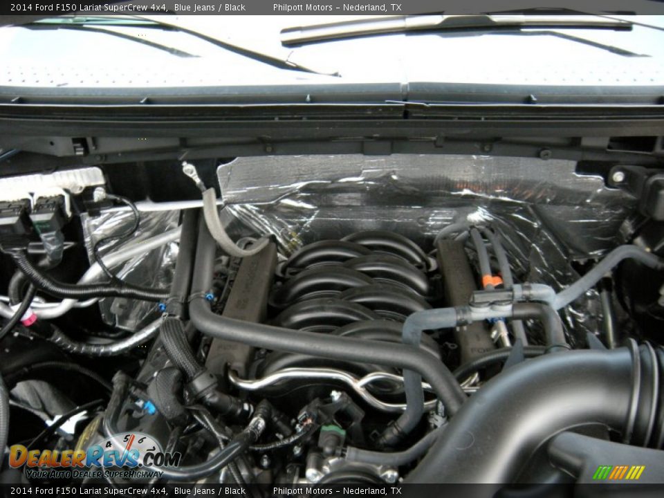 2014 Ford F150 Lariat SuperCrew 4x4 Blue Jeans / Black Photo #19