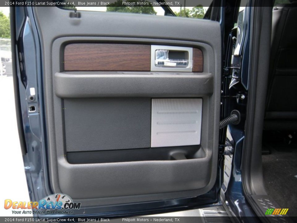 2014 Ford F150 Lariat SuperCrew 4x4 Blue Jeans / Black Photo #22