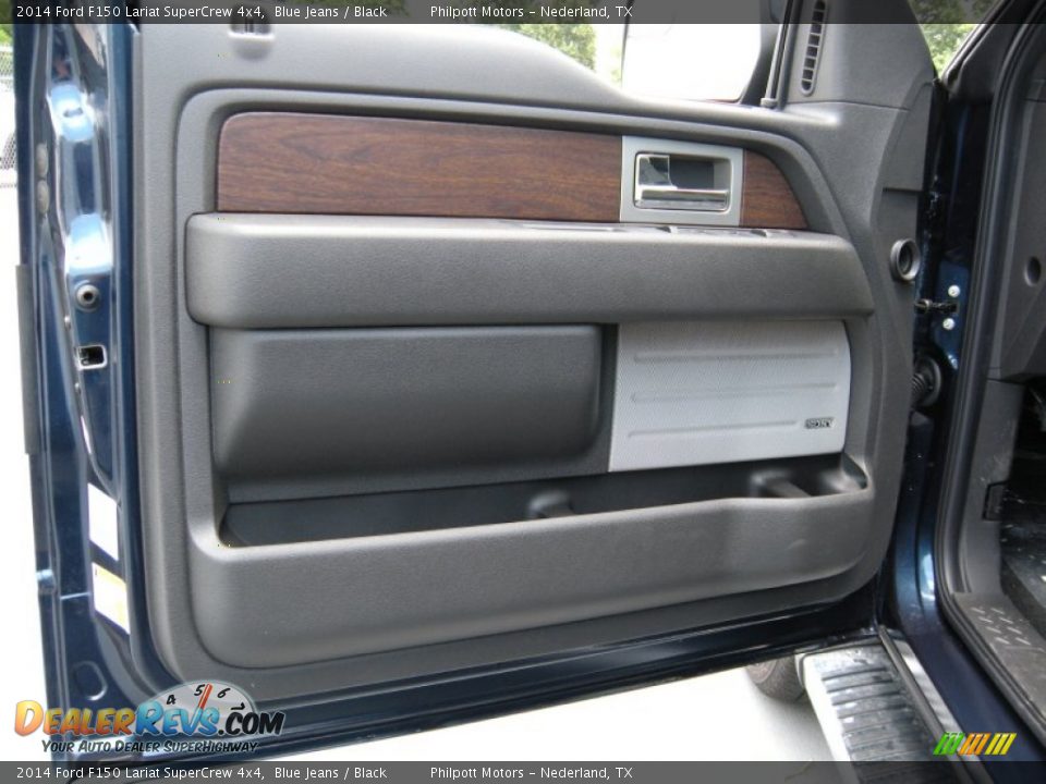 2014 Ford F150 Lariat SuperCrew 4x4 Blue Jeans / Black Photo #24
