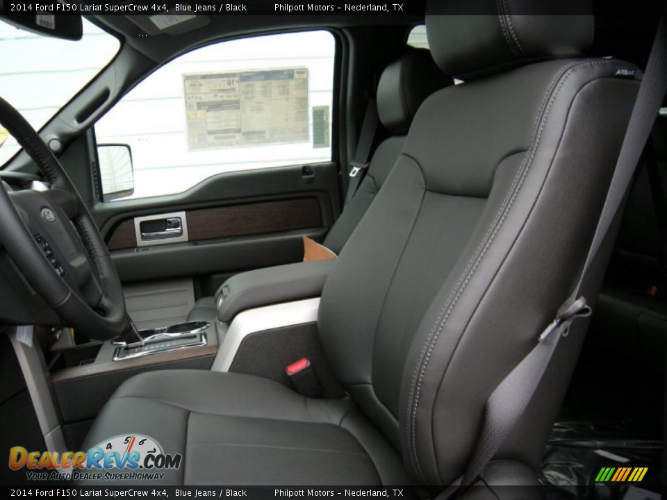 2014 Ford F150 Lariat SuperCrew 4x4 Blue Jeans / Black Photo #26