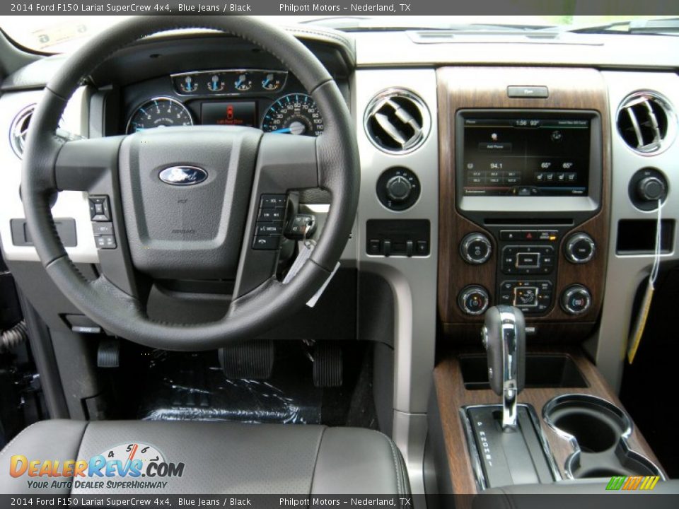 2014 Ford F150 Lariat SuperCrew 4x4 Blue Jeans / Black Photo #29