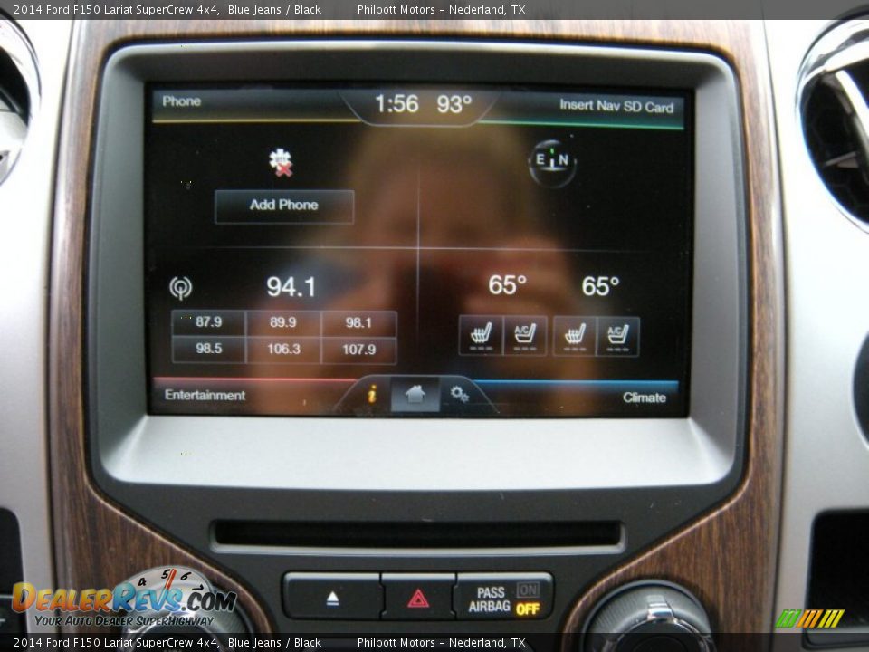 2014 Ford F150 Lariat SuperCrew 4x4 Blue Jeans / Black Photo #31