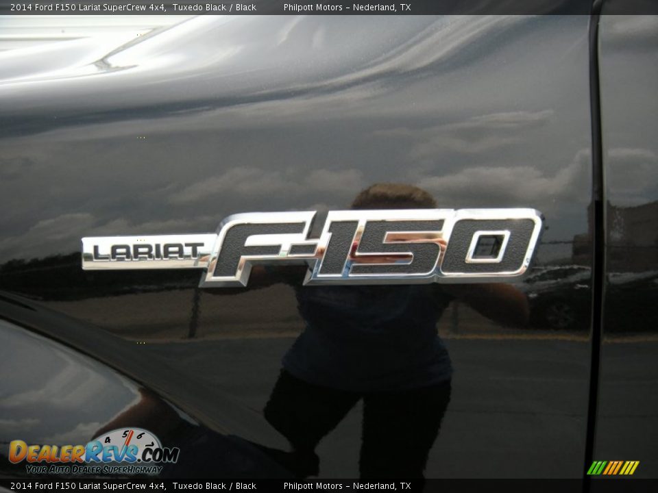 2014 Ford F150 Lariat SuperCrew 4x4 Tuxedo Black / Black Photo #14